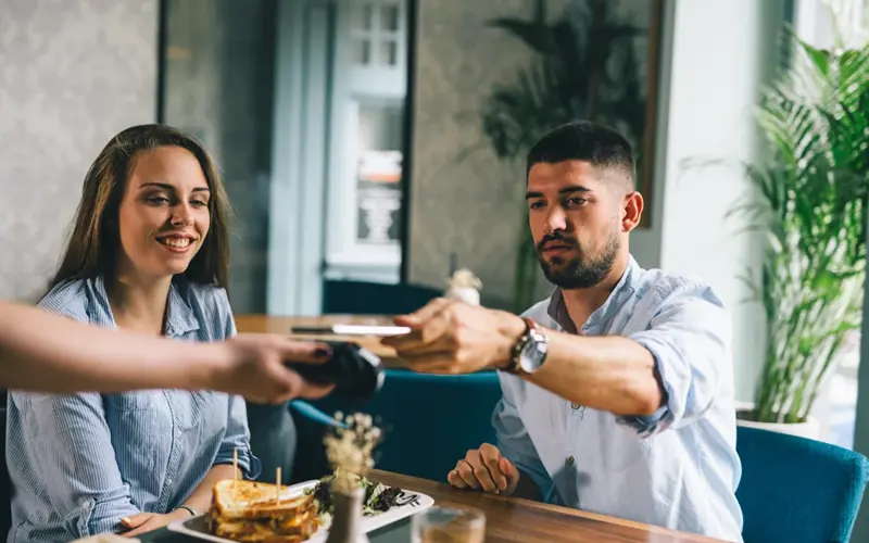 Paying for a meal