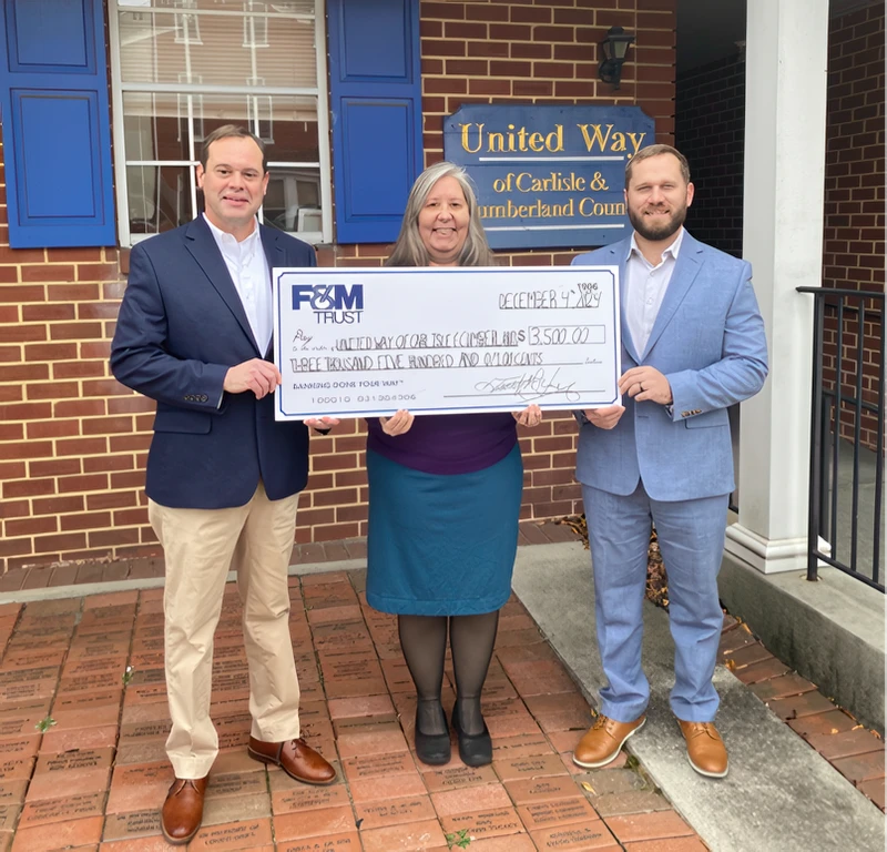 United Way of Carlisle and Cumberland County receiving big check